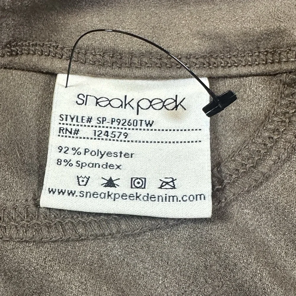 Sneak Peak Suede Brown Skinny Legging Low Rise Size Small NWOT - Picture 8 of 10